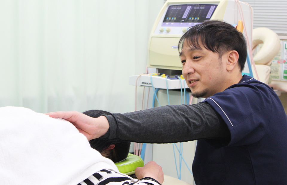 肥後橋のゆう整骨院・治療風景
